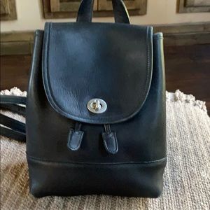 Coach Mini Backpack Purse in Black